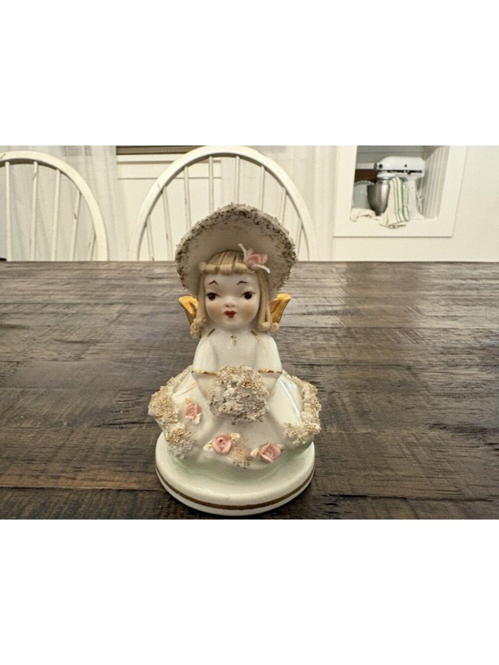 Vintage Lefton Miss Muffet Angel Figurine